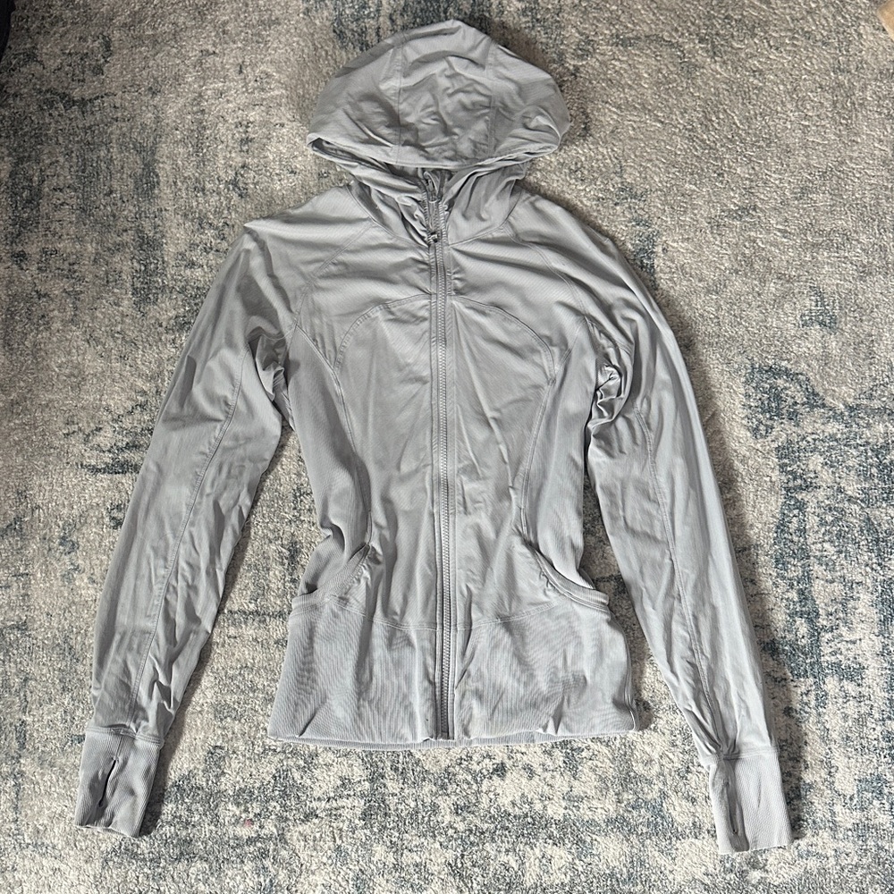 lululemon athletica Light Blue Hooded Zip Jacket